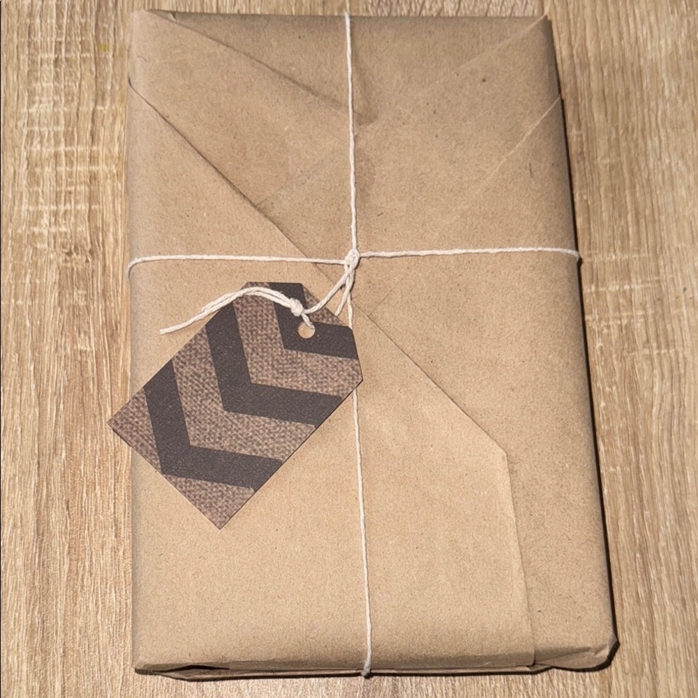Mystery book NEW fiction hardcover Brown Gift wrap